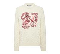 Philipp Plein - Rundhalspullover Skull - Größe XL - weiß