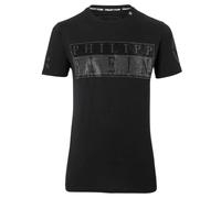 Philipp Plein - Schwarzes T-Shirt mit auffälligem, einfarbigem Diamant-Logo S