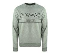 Philipp Plein Sport schwarzes Logo grauer Pullover 2XL