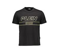 Plein Sport Gold Logo Schwarzes T-Shirt M