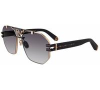 Philipp Plein SPP077M 0302 Oro Rose' Lucido C/Parti Nero Semilucido Sunglasses Man Titanium, Geometric, 63