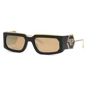 Philipp Plein SPP119M 700G Nero Lucido Sunglasses Unisex Acetate, Geometric, 58