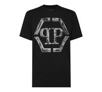 Philipp Plein - T-Shirt Hexagon Mit Schmucksteinen - Größe 4XL - schwarz