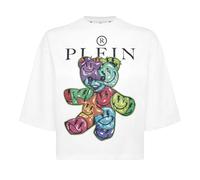 Philipp Plein - T-Shirt Rundhalsausschnitt Teddy - Größe M - weiß