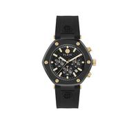 Philipp Plein Herren Armbanduhr The Hexagon Chrono PWZBA0223 Chronograph Quarz Silikon Schwarz