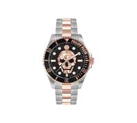 Philipp Plein Herren Armbanduhr High-Conic The Skull Diver mit Edelstahlarmband, 10 Bar, 44 mm, PWOAA0822