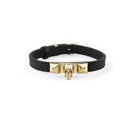 Philipp Plein Unisex Armband Leder Edelstahl IP Gold PLEIN ENIGMA PJOEA03BU