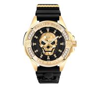 Philipp Plein Unisex Uhr The $kull Genderless Crystal Titan Gold
