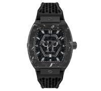 Philipp Plein Herrenuhr The HEXAGON Phantom – Analoge Quarzuhr Edelstahl Schwarz PWPUA0624