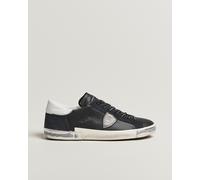 Philippe Model Prsx Low Top Leather Sneakers Black/Silver Schwarz 42