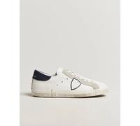 Philippe Model Sneaker Paris X In Pelle Bianca Con Dettagli Blu