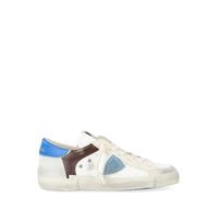 Philippe Model Prsx Sneaker aus weißem Leder in Braun und Blau, Weiß, 44 EU