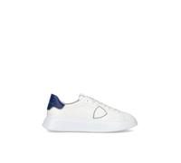 Philippe Model Temple BTLUWX13 Herren-Sneaker aus weißem und blauem Leder BTLUWX13 Weiß, Weiß, 43 EU