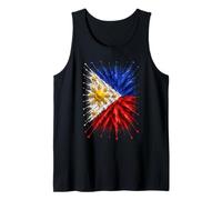 Philippinen Flagge Splash Art Design Patriotische philippinische Flagge Tank Top