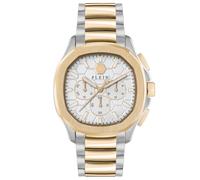 Philipp Plein $pectre Chrono - Bicolor(Silber) / 44mm / Weiß