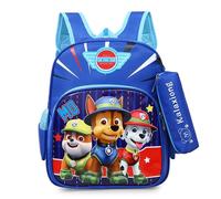 Philoctes Rucksack Kinderrucksack Schulrucksack Rucksack Jungen Mit Federtasche, Schulranzen für Kindergarten mit Taschen für Jungen 3-8 Jahre, blau