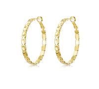 PHNIBIRD Goldene Ohrringe Damen Hypoallergene Silber 925 Creolen Gold Groß Leichtgewicht Schmuck Geschenk Mädchen 40MM