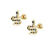 PHNIBIRD Helix Piercings Gold Schlangen Tragus Ohrstecker Silber 925 für Mädchen Damen Knorpel Ohrringe Stecker