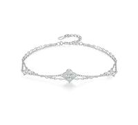 PHNIBIRD Silber Armband 925 Sterling Silber Zierlich Oktober Geburtsstein Armband mit Opal Schmuck für Damen und Mädchen