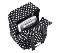 Phönix Overlocktasche Polka Dots schwarz