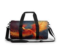 Phoenix Turnbeutel für Damen und Herren, wasserabweisend, Reisetasche, leicht, für Reisen, Sport, weiß, 45 cm/22,9 cm/22,9 cm/22,9 cm, Orange / Rot, weiß, 17.7in/9in/9in