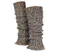 Piarini 1 Paar Grobstrick Stulpen Damen Bein - warme Winter Beinstulpen - One-Size Wolle Multicolour-grau