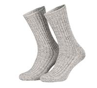 Piarini Norwegersocken robust Wolle Herren - Arbeitssocken mit Frotteesohle - warme Wintersocken aus Schafwolle in 3er Pack grau 39-42