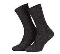 Piarini Norwegersocken robust Wolle Herren - Arbeitssocken mit Frotteesohle - warme Wintersocken aus Schafwolle in 3er Pack anthrazit 39-42