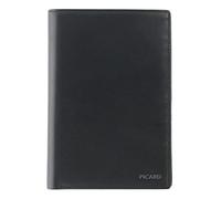 Picard 1155 Herren Portemonnaie auslesesichere Börse aus glattem Wasserbüffelleder mit Futter aus Polyester, Farbe: schwarz, Cafe, Maße: 11,5x17x2 cm, 11554A5001