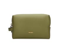 PICARD Kulturbeutel Java R259 Olive | Kulturtasche aus hochwertigem Rindsleder | Übersichtliche Organisation durch Steckfächer | Weites Öffnen durch umlaufenden Reißverschluss | Goldende Details