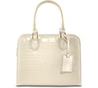 Picard Shopper Weimar aus Kalbsleder mit Reißverschluss und Krokoprägung in der Farbe Creme, 555036N054