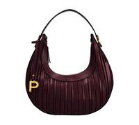 Picard Tasche Damen Schultertasche Croissant Bordeaux | Handtasche rot aus Kunstleder mit Reißverschluss, gesichertem Innenfach & abnehmbarem Schulterriemen | Moonbag | Halbmond Tasche Damen