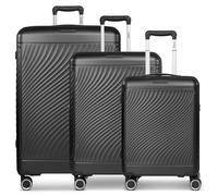 Picard Vienna 4 Rollen Kofferset 3-teilig mit Dehnfalte black (TAS018235)
