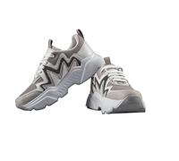 Piccola Lala Damen-Sneaker für den täglichen Gebrauch geeignet, Höhengefühl besonders bequem, Flexible strukturierte Knöchelstruktur, Grau, 37