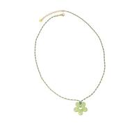 Piceioep Mehrfarbige Acryl Blumen Anhänger Schlüsselbeinkette, gewebte Seil Halskette, leichter, bequemer, stilvoller Schmuck, handgefertigter Schmuck