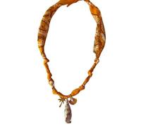 Piceioep Stilvolle Halskette aus Seidenhalstuch, atmungsaktive Baumwollmischung, Schmuck, Strandaccessoire, Halstuch für Damen, Seidenschal