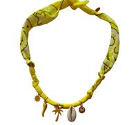 Piceioep Stilvolle Halskette aus Seidenhalstuch, atmungsaktive Baumwollmischung, Schmuck, Strandaccessoire, Halstuch für Damen, Seidenschal