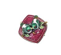 Piceioep Transportabler Metall Schmuck Aufbewahrungsbehälter Vintage Finish für Reifringe, Ohrringe, Reisegebrauch, kompakte Schmuckschatulle mit Fächern