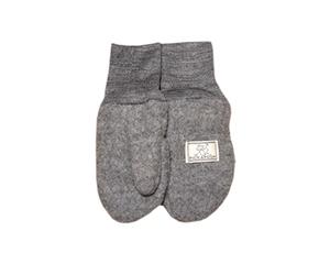 PICKAPOOH Baby und Kinder Fäustel aus Bio-Wollfleece Grau Gr. 2 (bis 2 Jahre)