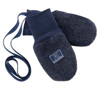 Pickapooh Baby und Kinder Fäustlinge Bio-Schurwolle Fleece marine Gr.1 (bis 9 Monate)