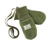 Pickapooh Baby und Kinder Fäustlinge Bio-Schurwolle Fleece moos Gr. 1 (bis 9 Monate)