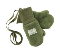 Pickapooh Baby und Kinder Fäustlinge Bio-Schurwolle Fleece moos Gr. 2 (bis 2 Jahre)