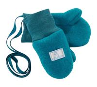 Pickapooh Baby und Kinder Fäustlinge Bio-Schurwolle Fleece petrol Gr.2 (bis 2 Jahre)