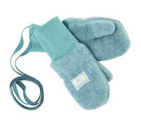 Pickapooh Baby und Kinder Fäustlinge Bio-Schurwolle Fleece sea green Gr.2 (bis 2 Jahre) mit Daumen
