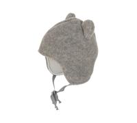 Pickapooh Baby und Kinder Mütze mit Öhrchen Bio-Merinowolle Fleece grau Gr. 52