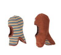 Pickapooh Sturmhaube Wende-Schlupfmütze kbT Wolle Bio Baumwolle Caramel 56