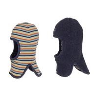 Pickapooh Sturmhaube Wende-Schlupfmütze kbT Wolle Bio Baumwolle Marine 48