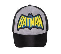 PICOBOX Batman Cap für Jungen, Kinder Basecap mit Mesh-Gewebe und Stickerei, Verstellbare Trucker Kappe Grau, Sommer Sonnenhut für Kinder, Einheitsgröße 51-54 cm, Offizielles Lizenzprodukt