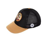 PICOBOX Dragon Ball Z Kappe für Kinder und Jugendliche, Kindermütze mit Netz, schwarz und braun, Stickerei vorne und seitlich, Einheitsgröße 51-54 cm, „Dragon Ball“, 51