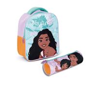 PICOBOX, Vaiana Rucksack Kindergarten mit Federmäppchen, Kindergartenrucksack mit Reißverschluss von Vaiana, Set Passend zum Federmäppchen, Ideal für die ersten Schuljahre, 24 x 10 x 20 cm